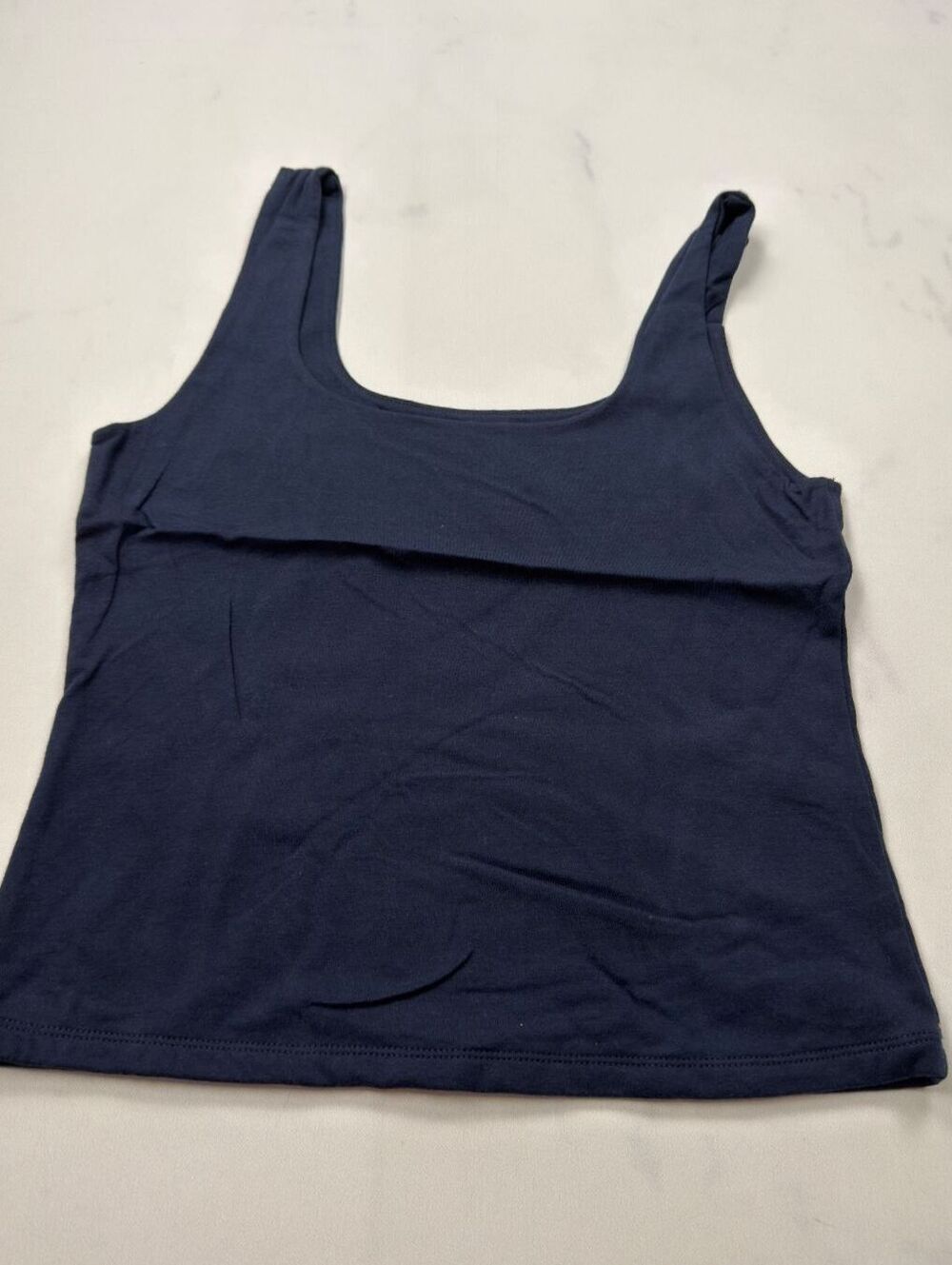 Old Navy Basic Tank Top Navy 2010s Minimalist Fitted - Womens M